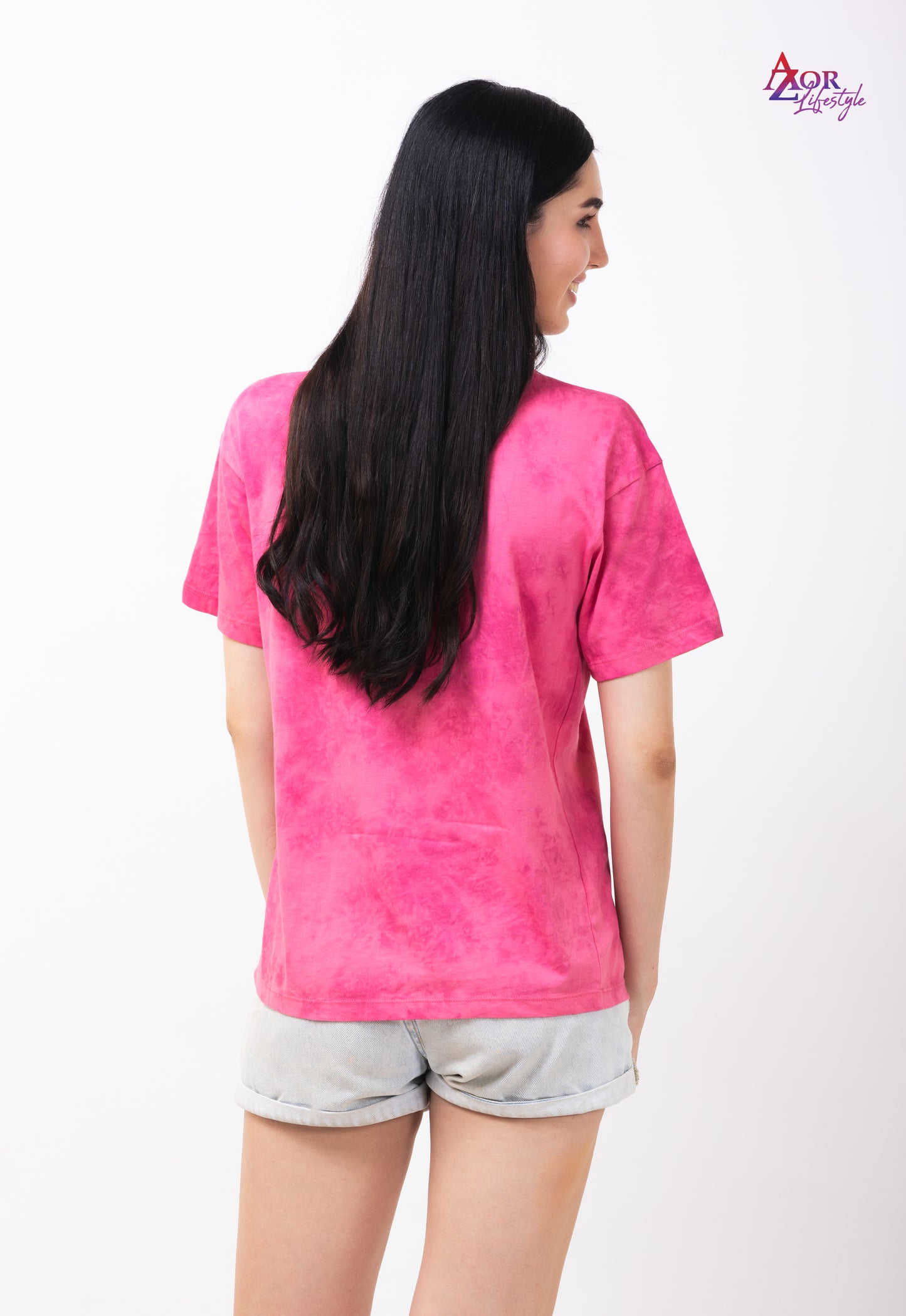 Women pink top