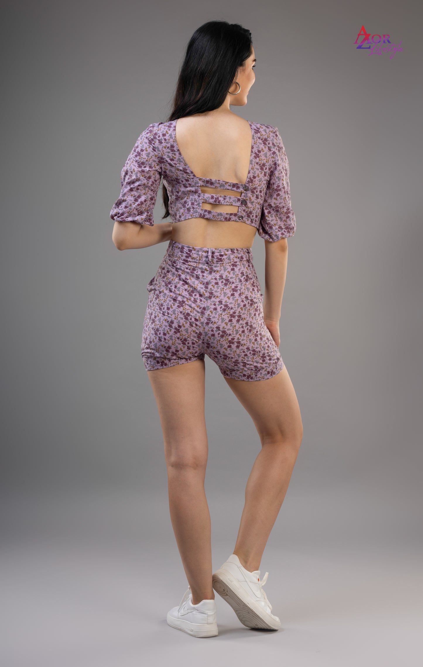 Women purple/lavender co-ord set dress