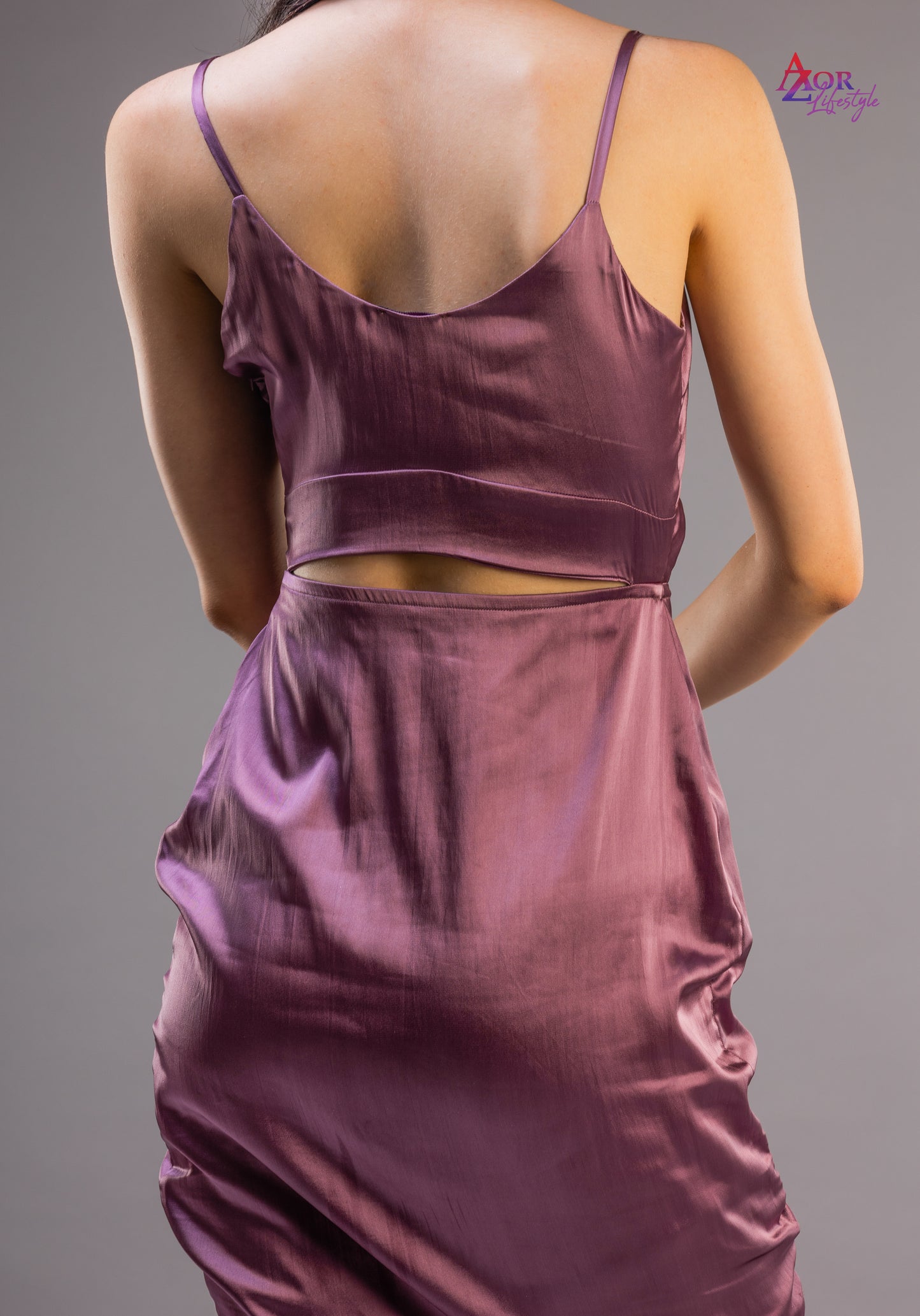 Women mauve/lilac/purple silver bodycon partywear dress