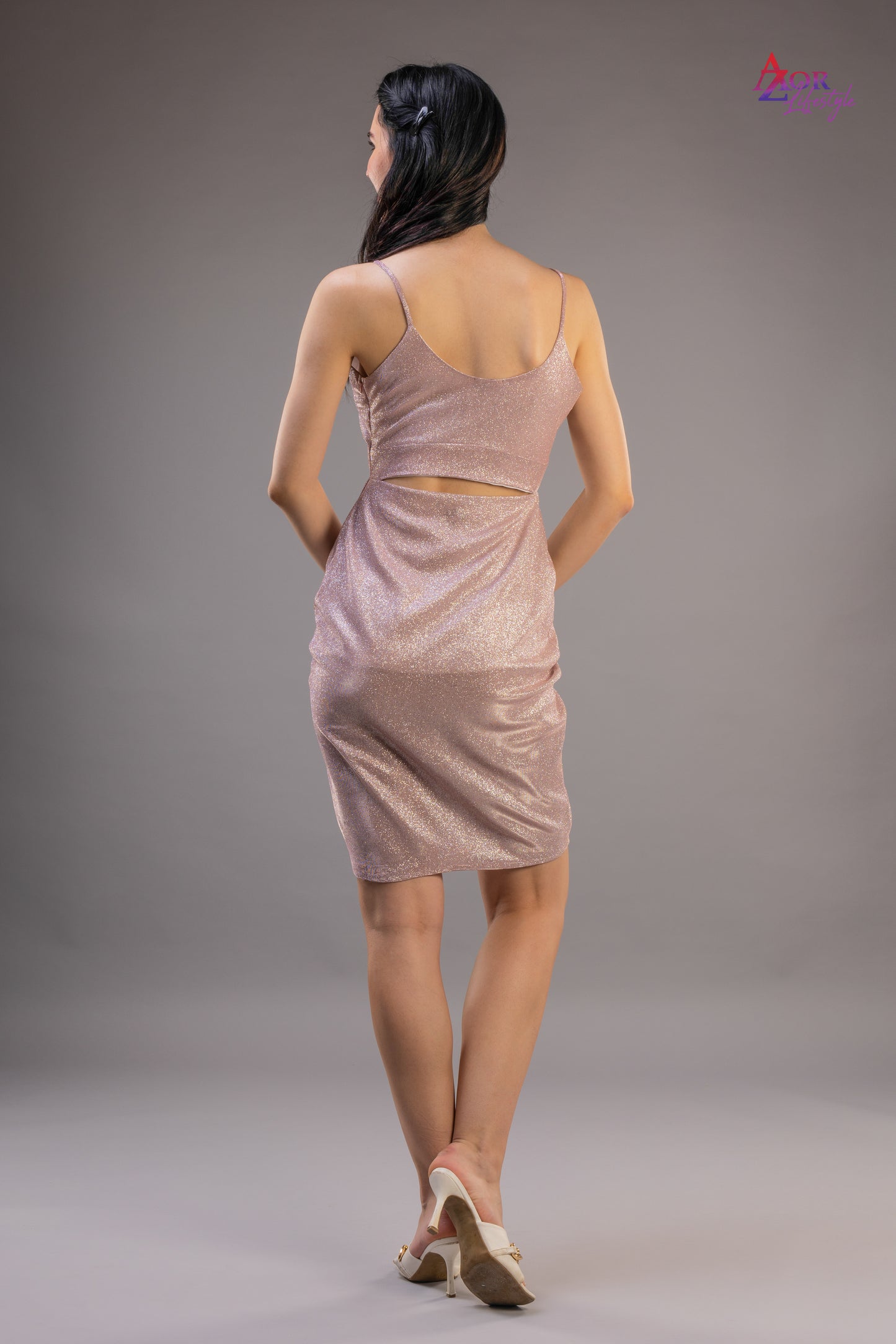 Women pink bodycon partywear dress