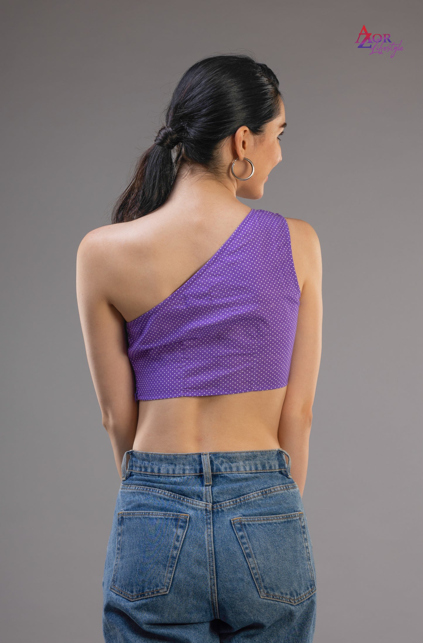 Women lavender/purple crop top
