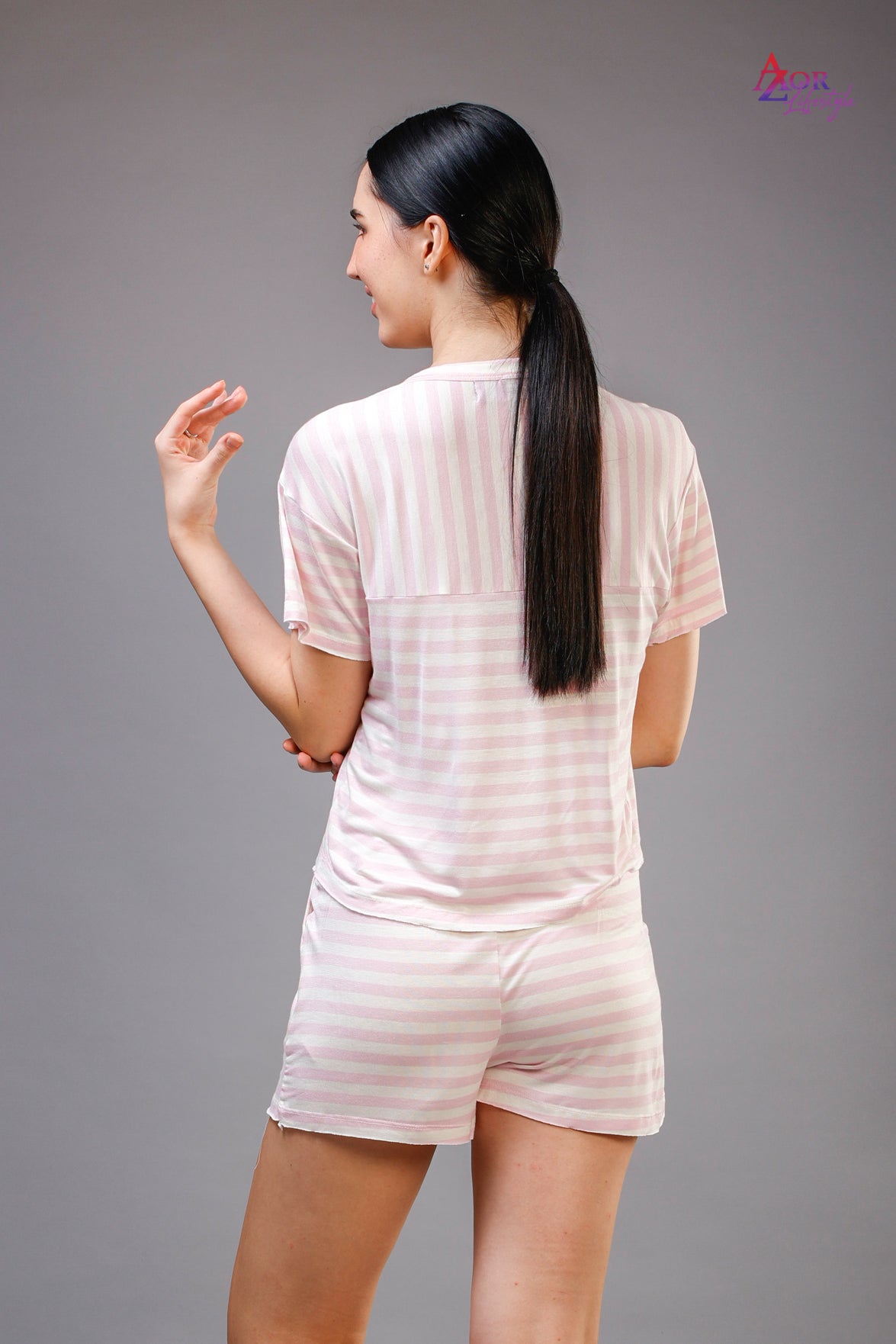 Women pink and white nightwear