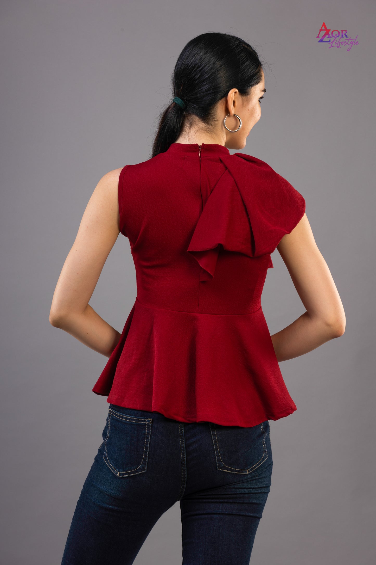 Women maroon top