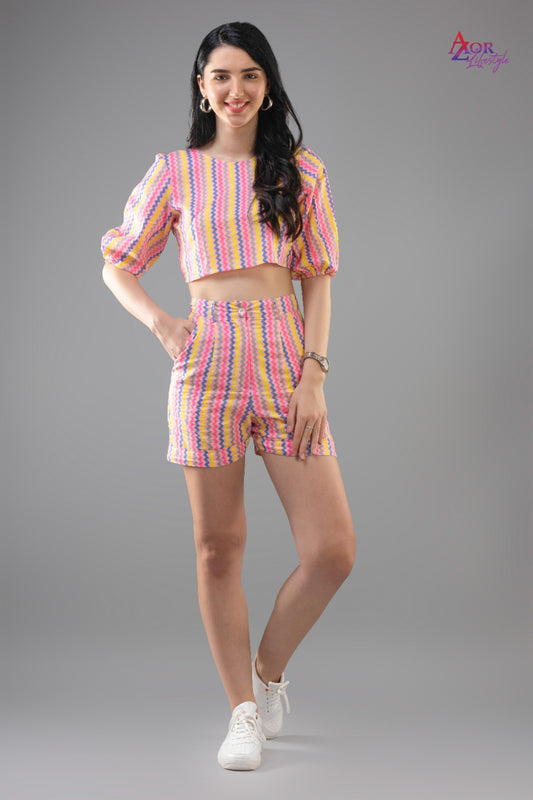 Women pink co-ord set dress