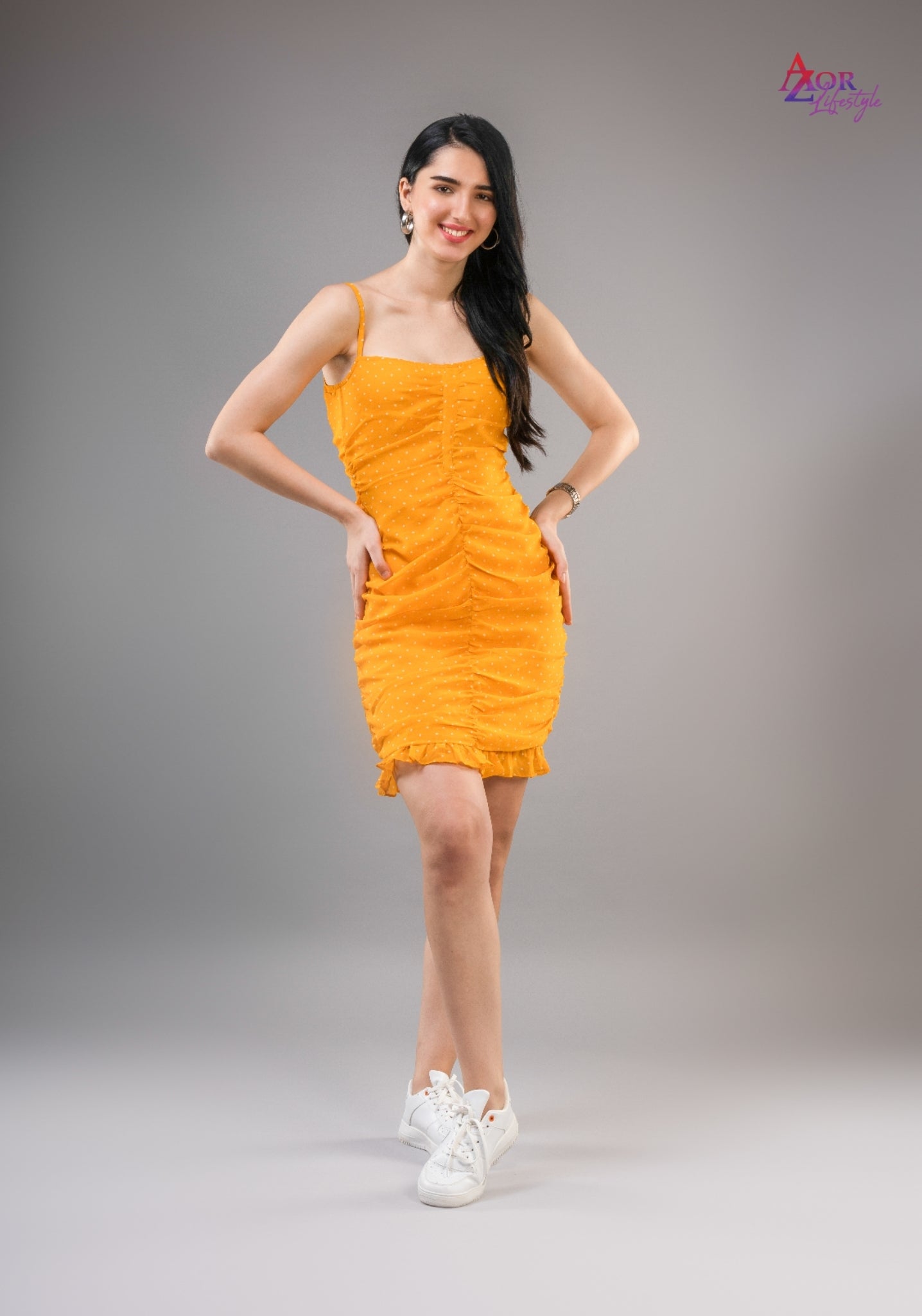 Women yellow dress