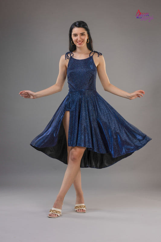 Women blue partywear dress