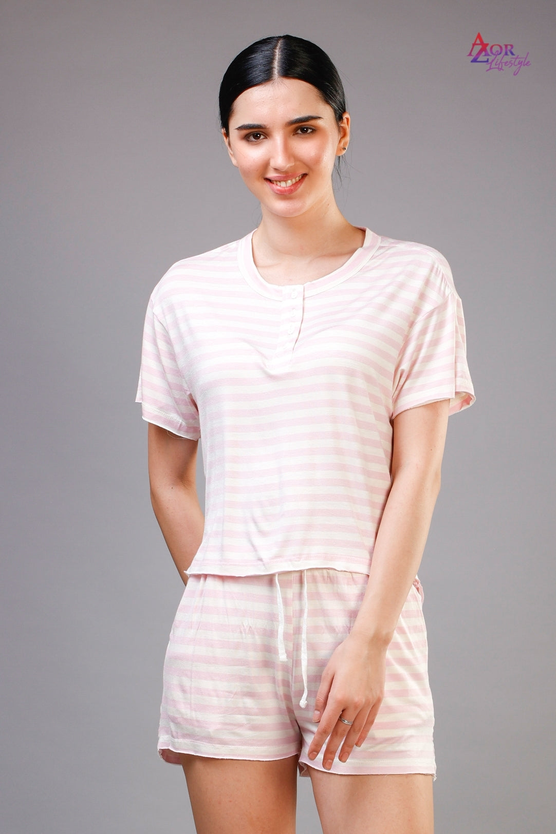 Women pink and white nightwear