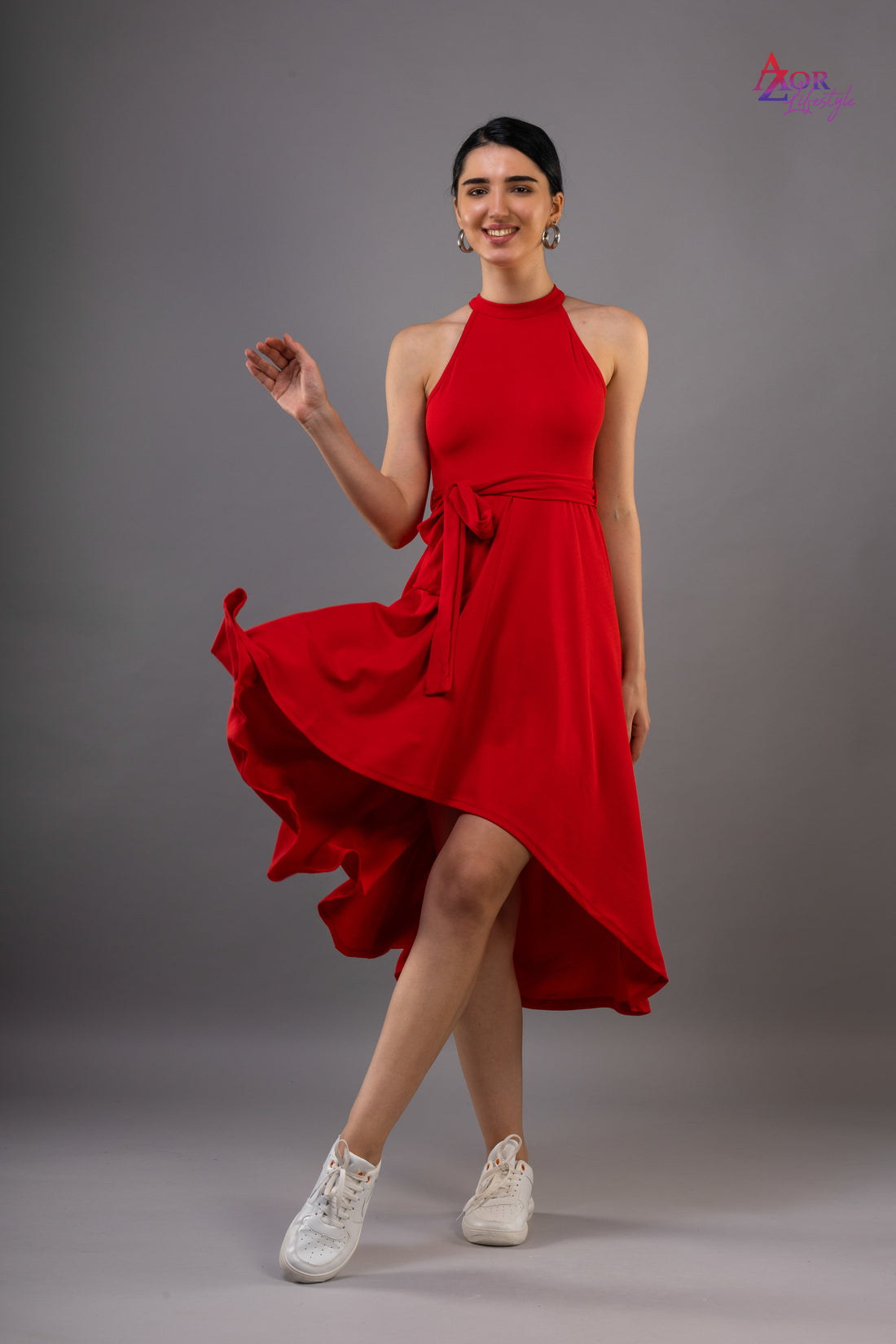 Azor Lifestyle Red Party Dress