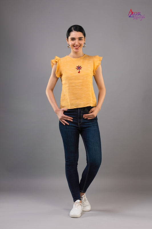 Women yellow top