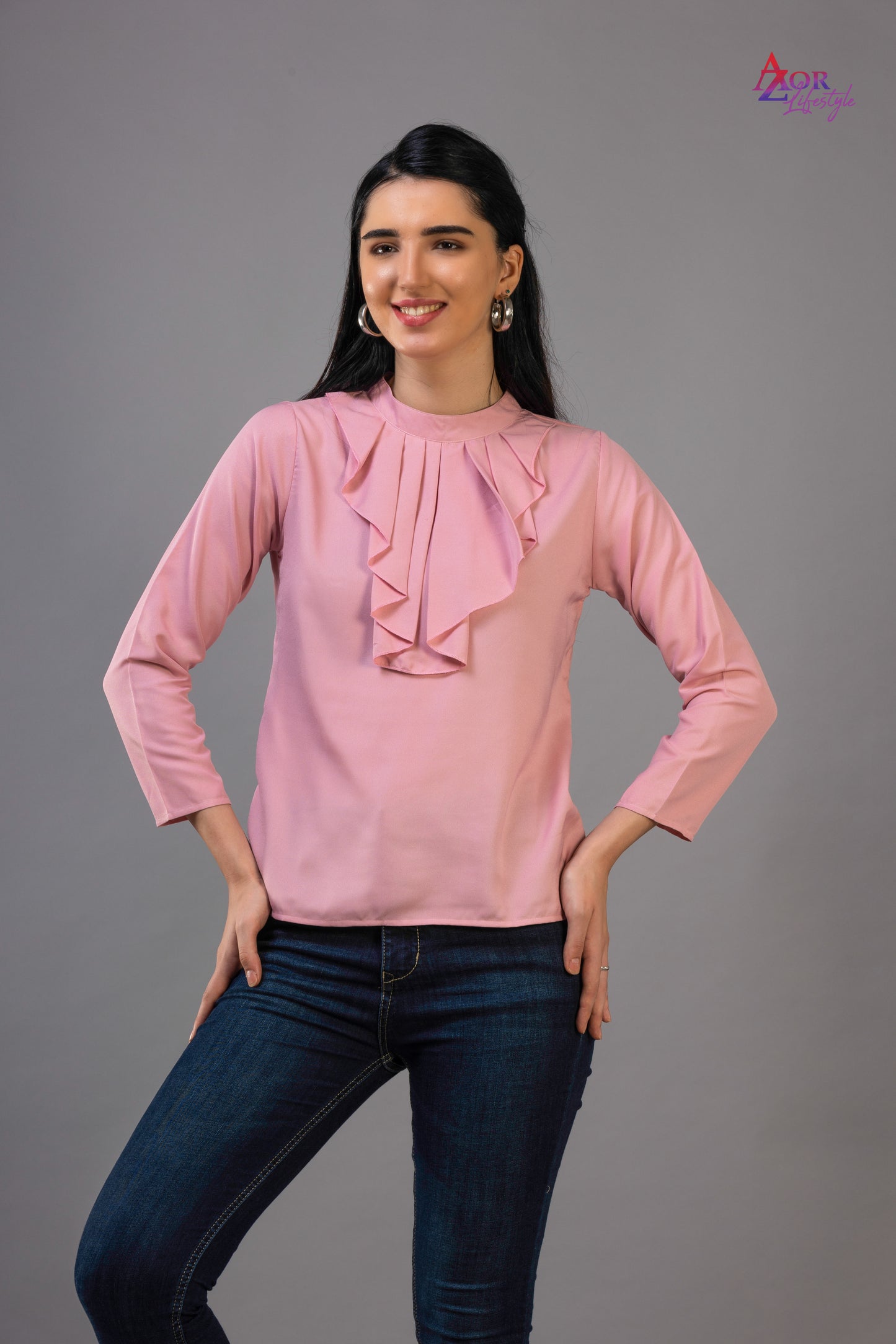 Women pink full sleeve top